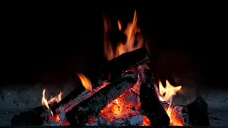 2 heures-feu de cheminée crépitant avec sons naturels, flammes, foyer, chaleureux