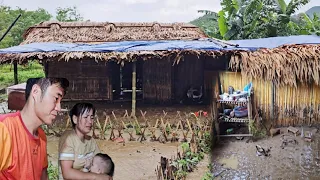 Poor families still face this situation - Floodwaters flood into the house