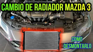 como desmontar o cambiar  el radiador de MAZDA 3 .. esta es la manera correcta