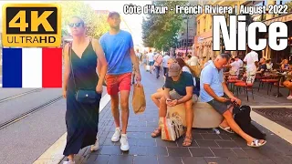 🇫🇷4K UHD Busy Summer Walking Tour 2022 -Av Jean Medecin,06000 Nice -Côte d'Azur -The French Riviera