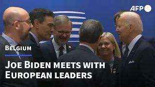 US President Joe Biden meets European leaders in Brussels | AFP