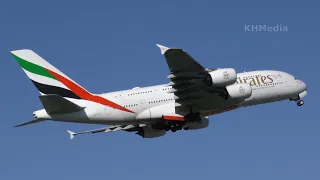 гигант Airbus A380 Emirates посадка и взлёт