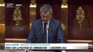 Discours lors du débat sur l’immigration à l’Assemblée nationale - 6 décembre 2022