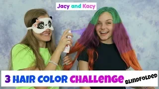 3 Hair Color Challenge ~ Blindfolded ~ Jacy and Kacy