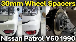 30mm Wheel Spacers Before and After | BONOSS Nissan Patrol Y60 1990 Modified Accessories (bloxsport)