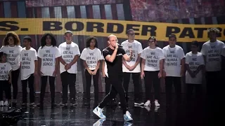 Logic puts hundreds of immigrant children on stage during MTV VMAs performance