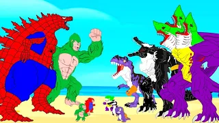 GODZILLA SPIDER, KONG HULK vs SHARKZILLA JOKER, DINOSAURS THANOS : Who Is The King Of Monsters?