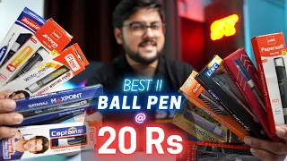 Best 20 Rs Ball Pen in India | 20+ pens compared | Mega Stationery Haul | Student Yard🔥🔥🔥