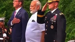 PM Modi pays tribute to US soldiers at Arlington National Cemetery - ANI News