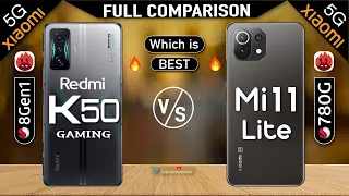 Xiaomi Redmi K50 Gaming vs Xiaomi Mi 11 Lite 5G Camera | Antutu | PUBG | Benchmark Full Comparison