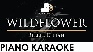 Billie Eilish - WILDFLOWER - Piano Karaoke Instrumental Cover with Lyrics
