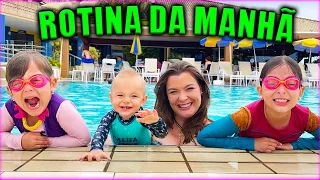 VLOG ROTINA DA MANHÃ EM UM HOTEL NAS FÉRIAS 😍 JÉSSICA GODAR, LAURINHA E HELENA E GABRIEL