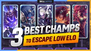 3 BEST CHAMPIONS to ESCAPE LOW ELO for EVERY ROLE in Season 11 - League of Legends