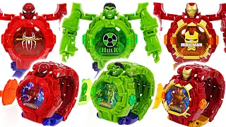 Marvel Transformers Hulk, Spider-Man, Iron-Man watch! Transform! | DuDuPopTOY