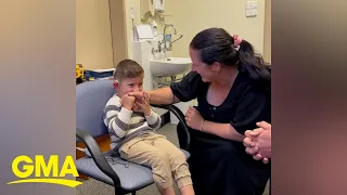 Boy had touching reaction to hearing his parents for 1st time with cochlear implants