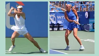 Champion Liudmila Samsonova vs finalist Kaia Kanepi Court practice 🎾 CITI OPEN Washington DC 2022 🐼