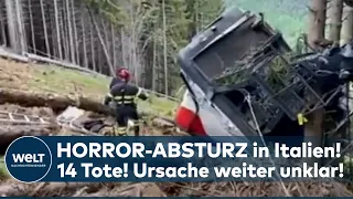 SEILBAHN-ABSTURZ in ITALIEN: Nun 14 Tote! Gondel-Unglück am Lago Maggiore - Ursache weiterhin unklar