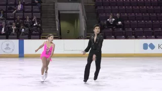 2015 ISU Jr. Grand Prix Colorado Springs Pairs Short Program MISHINA / MIRZOEV RUS