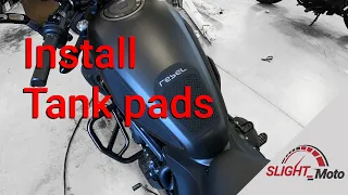 Honda Rebel - tank pads install