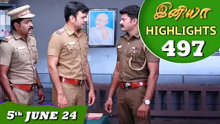 Iniya Serial | EP 497 Highlights | 5th Jun 24 | Alya Manasa | Rishi | Saregama TV Shows Tamil