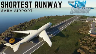 BIG PLANES VS SABA AIRPORT | Microsoft flight Simulator 2020