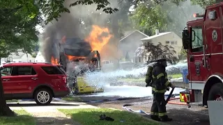 Red Cedar CNG Trash Truck Fire 6/19/23 Levittown, PA