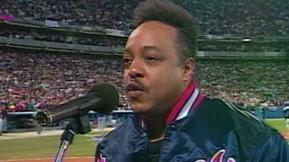 WS1992 Gm2: Peabo Bryson performs national anthem