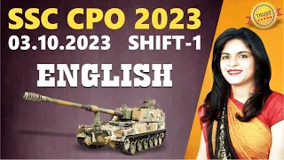 SSC CPO 2023 03 Oct Shift 01 English | SSC CPO English Complete Paper Solution by Manisha Bansal