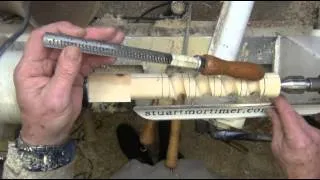 Wood Turning - How to produce a Spiral Twist in Wood Part 2 - cont