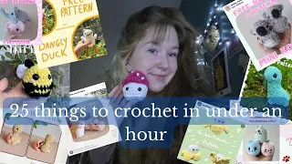 25 things to crochet in under an hour // free amigurumi patterns