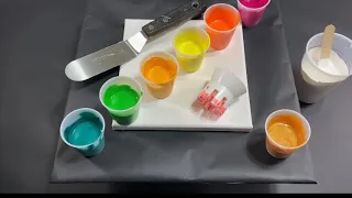 Acrylic Pouring: Reverse Flower Dip with a Napkin First Time- Unique Fluid Art
