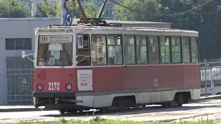 Трамваи КТМ-5М3 на ныне закрытом маршруте № 8 в Саратове