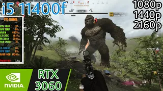 WARZONE  RTX 3060 12 GB i5 11400f  1080p  1440p  2160p  4k