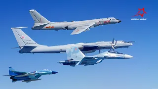 Russian-Chinese Nuclear Bombers Escorted by Sukhoi Jets Patrol Waters Near US Allies