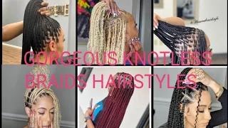 🔥 💯 Latest 2023 Knotless Braids Hairstyles || Classic hairstyles for ladies