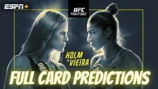 UFC FIGHT NIGHT HOLM VS. VIEIRA FULL CARD BREAKDOWN + PREDICTIONS!