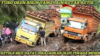 Ketika Skill Dapat Di Kalahkan Dengan Tenaga Mesin, Sopir Truk Fuso Oren Bikin Yang Lain Gagal Fokus