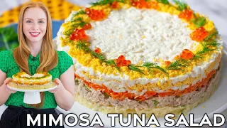 Mimosa Salad - Layered Tuna Salad Recipe | Perfect for Holidays!