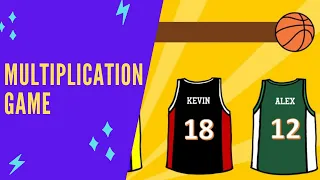 Basketball Multiplication Game 1| Games to Play on Zoom | Basketball Math Game 1