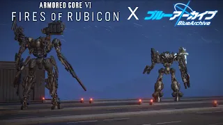 Armored Core VI - Obstruct the Mandatory Inspection with Blue Archive Music