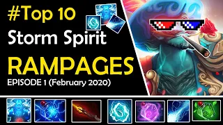 Dota 2 Top 10 Best Storm Spirit Rampages Episode 1 (February 2020)