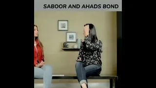 Saboor Aly talking about Ahad Raza Mir| Saboor and ahad's bond| #showbizstars