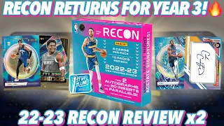 EARLY FIRST LOOK AT THE NEW RECON!!! 😮🔥 2022-23 Panini Recon Basketball FOTL Hobby Box Review x2