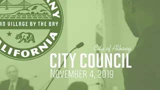 Albany City Council - Nov. 4, 2019