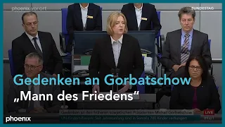 Gedenkrede von Bundestagspräsidentin Bärbel Bas  anlässlich des Todes von Michail Gorbatschow