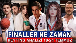 HANGİ YAZ DİZİLERİ FİNALE GİDİYOR ve HANGİLERİ ZİRVEDE ? (REYTİNG ANALİZİ 18-24 TEMMUZ)