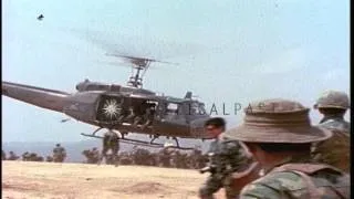 ARVN soldiers being extracted following Operation Lam Son 719 in Laos during the ...HD Stock Footage