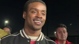 Jermell Charlo reveals what Errol spence told him during the fight as spence walks in