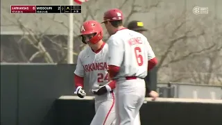 Arkansas Razorbacks Baseball Braydon Webb Does It again