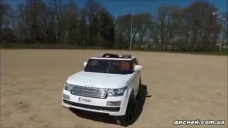 Детский электромобиль LAND ROVER 6628 Джип, белый - дисней.com.ua